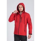Suya Dayanıklı Slim Fit Softshell Kapüşonlu Erkek Mont - 3XL - Kırmızı