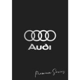 Suya Dayanıklı Yıkanabilir Audi Oto Paspas Kağıdı Siyah Gümüş Baskı 50 Adet - 35X50CM - Kalın