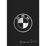 Suya Dayanıklı Yıkanabilir Bmw Oto Paspas Kağıdı Siyah Gümüş Baskı 50 Adet - 35X50CM - Kalın - Siyah - Beyaz