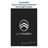 Suya Dayanıklı Yıkanabilir Citroen Oto Paspas Kağıdı Siyah Gümüş