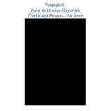 Suya Dayanıklı Yıkanabilir Siyah Baskısız Uyumlu Oto Paspas Kağıdı 50 Adet - 35x50cm - Kalın