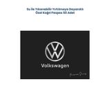 Suya Dayanıklı Yıkanabilir Volkswagen Yatay Oto Paspas Kağıdı Siyah Gümüş Baskı 50 Adet - 35x50cm