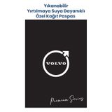 Suya Dayanıklı Yıkanabilir Volvo Oto Paspas Kağıdı Siyah Gümüş Baskı 50 Adet - 35x50cm - Kalın