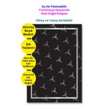 Suya Dayanıklı Yıkanır Kağıt Çark Desenli Oto Paspas Kağıdı Siyah Gümüş Baskı 50 Adet 35x50cm Kalın