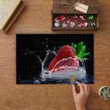 Suya Düşen Çilek Tasarımı 240 Parça Ahşap Puzzle Ahşap Kutuda MP04070