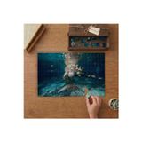 Suyun Altında Deniz İneği Tasarımı 240 Parça Ahşap Puzzle Ahşap Kutuda MPY50125