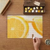 Suyun Içindeki Portakal Dilimleri Tasarımı 240 Parça Ahşap Puzzle Ahşap Kutuda MP02594