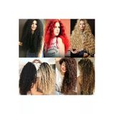 Suzan Peruk Afro Dalgalı 8 Parça Çıt Çıt - Kahverengi