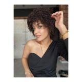 Suzan Peruk Afro Peruk Gerçek Saç dokusunda Fiber Medikal Peruk.Ense kısmında ayarlama kopçası var.