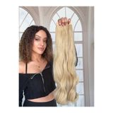 Suzan Peruk At kuyruğu Uzun Dalgalı Cırtcıtlı bağcıklı en kullanışlı Model-Fönlenebilir Yıkanabilir
