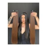 Suzan Peruk Gizemli Kahverengi 8 parça Düz uzun Çıt Çıt Saç 70cm Ekstra yoğun 250 gram-Renk seçenkli