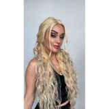 Suzan Peruk Küllü Sarı Afro dalgalı Tokalı Mandallı Postiş At Kuyruğu -Tak ve çık Videolu ürün