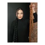 Suzan Peruk Saçına Ör ve Çık Uzun Örgü At kuyruğu Postiş saç modeli PonyTail At kuyruğu