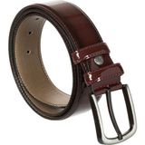 Süzer 7400-97 Bordo Rugan Suni Deri Dikişli Model Klasik Erkek Kemer