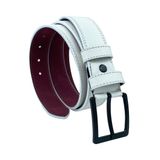 Süzer 9016-11 4 cm Beyaz Suni Deri Dikişli Model Spor Kemer