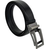 Süzer Deri Siyah Suni Deri Otomatik Mekanizmalı Tokalı Deliksiz 3.5 cm.lik Genişlik Klasik Erkek Kemer // 8201