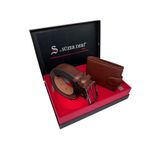 Süzer Deri Taba Hakiki Deri Kemer ve Cüzdan Özel Kutulu Hediyelik Set (Damat Bohçası ve Özel Günler İçin) SD2608-211W3063