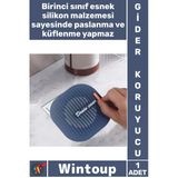 #Süzgeç Banyo Mutfak Kare Esnek Filtre Tıkanıklık Önleyici Süzgeçli Lavabo Gider Koruyucu Mat Gri