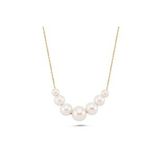 Süzme Doğal İnci Kolye Bileklik İkili Set (Rose)