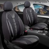 Suzuki Alto Tek Parça Uyumlu Oto Koltuk Kılıfı Deri Detaylı Kumaş Vista Siyah