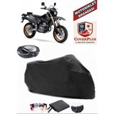Suzuki DRZ400 Sm Branda Siyah Arka Çanta Uyumlu(Topcase) Motosiket Brandası Motor Örtüsü Çadır Su Geçirmez Motosiklet Kılıfı Motor Brandası,lastikli,taşıma Torbalı