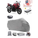 Suzuki Gsf 650 Bandit S Branda Gri Arka Çanta Uyumlu(Topcase) Motosiket Brandası Motor Örtüsü Çadır Su Geçirmez Motosiklet Kılıfı Motor Brandası,lastikli,taşıma Torbalı