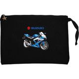 Suzuki Gsx R600 Siyah Clutch Astarlı Cüzdan / El Çantası - 25x18cm