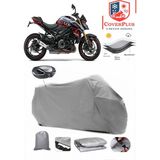 Suzuki Gsx-S 1000 Branda Gri Arka Çanta Uyumlu(Topcase) Motosiket Brandası Motor Örtüsü Çadır Su Geçirmez Motosiklet Kılıfı Motor Brandası,lastikli,taşıma Torbalı
