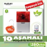 SUZUKI TECHNOLOGY 10 Aşamalı POMPALI Su Arıtma Cihazı,Çevre Dostu