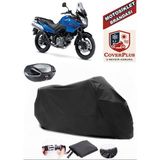 Suzuki V-Strom DL650 Branda Siyah Arka Çanta Uyumlu(Topcase) Motosiket Brandası Motor Örtüsü Çadır Su Geçirmez Motosiklet Kılıfı Motor Brandası,lastikli,taşıma Torbalı