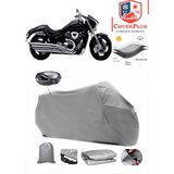 Suzuki Vzr 1800 Intruder Branda Gri Arka Çanta Uyumlu(Topcase) Motosiket Brandası Motor Örtüsü Çadır Su Geçirmez Motosiklet Kılıfı Motor Brandası,lastikli,taşıma Torbalı
