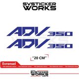 Sv Sticker Works Honda Adv 350 Sticker Uyumlu Yazı – Yüksek Kalite Özel Kesim Folyo (2'li Set) - Lacivert - SVSTICKERWORKS