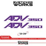 Sv Sticker Works Honda Adv 350 Sticker Uyumlu Yazı – Yüksek Kalite Özel Kesim Folyo (2'li Set) - Mor - SVSTICKERWORKS