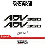 Sv Sticker Works Honda Adv 350 Sticker Uyumlu Yazı – Yüksek Kalite Özel Kesim Folyo (2'li Set) - Siyah - SVSTICKERWORKS