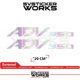 Sv Sticker Works Honda Adv 350 Sticker Uyumlu Yazı – Yüksek Kalite Özel Kesim Folyo (2'li Set) - SVSTICKERWORKS