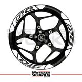Sv Sticker Works Honda Dıo Jant Şeridi Geniş Sticker Dıştan Içe Kaliteli Yüksek Yapışkanlı Sticker - Beyaz