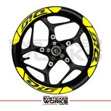 Sv Sticker Works Honda Dıo Jant Şeridi Geniş Sticker Dıştan Içe Kaliteli Yüksek Yapışkanlı Sticker - Sarı