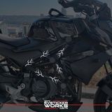 Sv Sticker Works Motosiklet Koruma Demiri Sticker Şimşek Sticker Tüm Markalar Uyumlu Dekor Sticker - Adventurous Yeşil - SVSTICKERWORKS