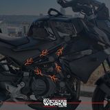 Sv Sticker Works Motosiklet Koruma Demiri Sticker Şimşek Sticker Tüm Markalar Uyumlu Dekor Sticker - Turuncu - SVSTICKERWORKS