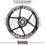 Sv Sticker Works Yamaha Mt-07 Jant Sticker Dış ve Iç Set Sticker Jant Şeridi - Beyaz