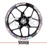 Sv Sticker Works Yamaha R25 Jant Şeridi Geniş Sticker Dıştan Içe Kaliteli Yüksek Yapışkanlı Sticker