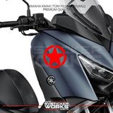 Sv Sticker Works Yamaha Xmax Yıldız Sticker Yan Grenaj Desen Ikili Sticker - Kırmızı - SVSTICKERWORKS