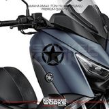 Sv Sticker Works Yamaha Xmax Yıldız Sticker Yan Grenaj Desen Ikili Sticker - Siyah - SVSTICKERWORKS