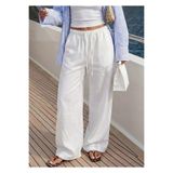 SV Sun Victoria Kadın Keten Pantalon İç Astarlı İç Göstermez