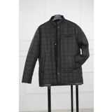 S&V TEKSTİL Erkek Siyah Kapitone Büyük Beden Mont