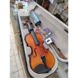 SV140 Tam Boy 4/4 Keman Full Set (Keman Yastığı, Reçine, Yedek Tel ve Akort Cihazı) - Kahverengi