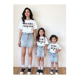 SVART WEAR Anne Kız Kombin Tişört Takımı T-Shirt Twin Anne Kız Çoçuk Mama Girl (TEKLİ FİYAT)