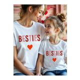 SVART WEAR Anne Kız Kombin Tişört Takımı T-Shirt Twin Kız Çocuk Anne besties (TEKLİ FİYAT)