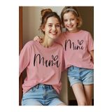 SVART WEAR Anne Kız Kombin Tişört Takımı T-Shirt Twin Kız Çocuk Anne Oversize (TEKLİ FİYAT)