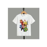 SVART WEAR Marvel Pokemon Baskılı Premium Bisiklet Yaka Pamuklu Kısa Kollu Çocuk ve Genç Tişört